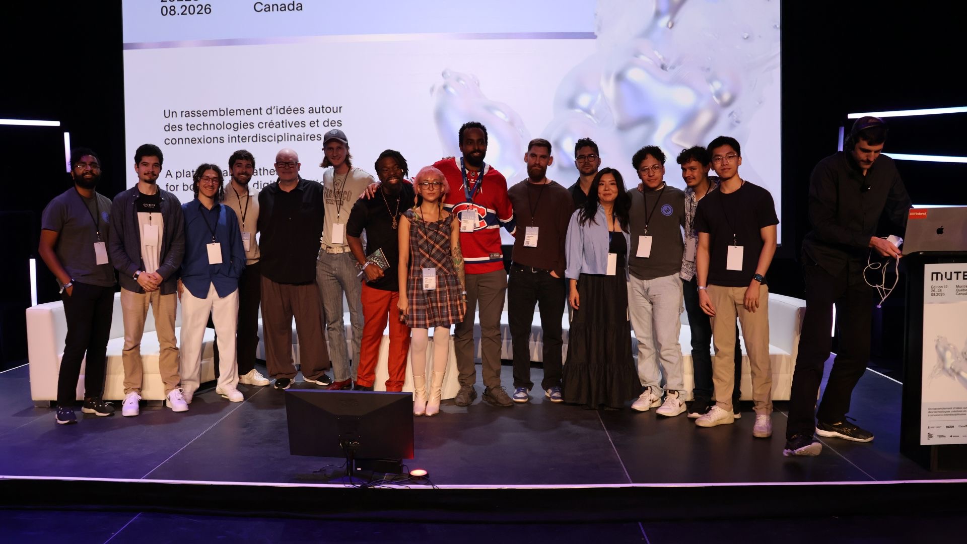 The hackathon cohort on the MUTEK Forum stage